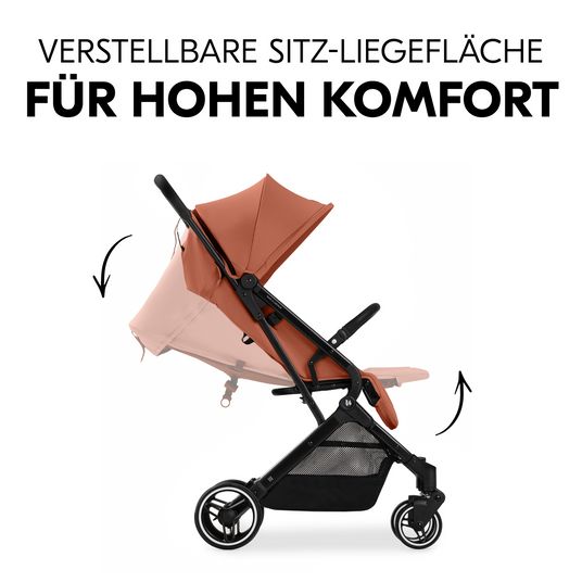 Hauck Travel buggy & pushchair Travel N Care Plus with reclining function, only 7.2 kg (load capacity up to 22 kg) - Cork