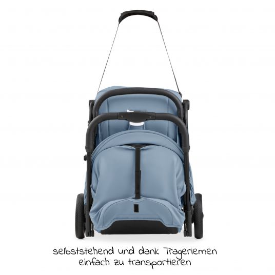 Hauck Reisebuggy & Sportwagen Travel N Care Plus mit Liegefunktion, nur 7,2 kg (bis 22kg belastbar) - Dusty Blue