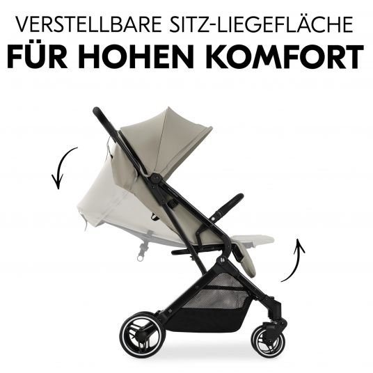 Hauck Travel buggy & stroller Travel N Care Plus with lie-flat function, only 7.2 kg (can be loaded up to 22kg) - Velvet Olive