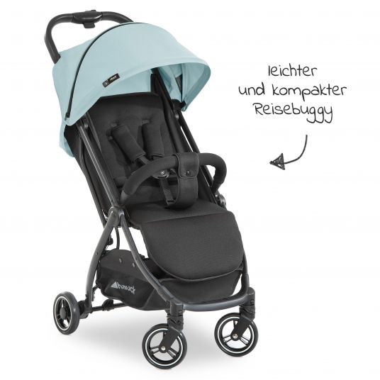 Hauck Travel buggy Swift X with one-hand autofold and carrying strap (only 6.3 kg) - incl. comfort hood - Iceblue