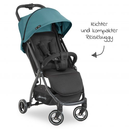 Hauck Travel buggy Swift X with one-hand autofold and carrying strap (only 6.3 kg) - incl. comfort hood - Petrol