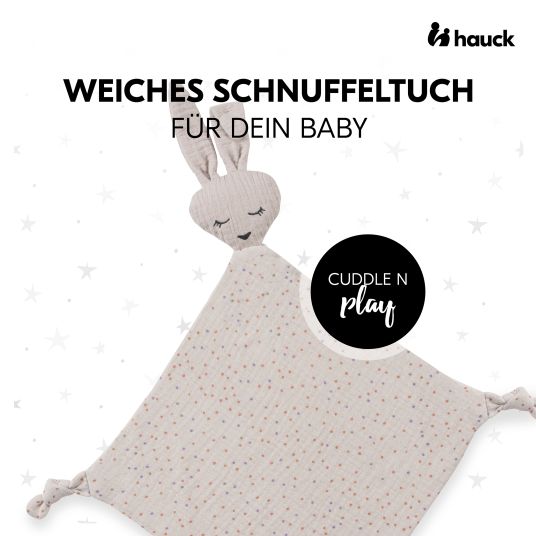 Hauck Schnuffeltuch Cuddle N Play Animals - Rabbit Beige Dots