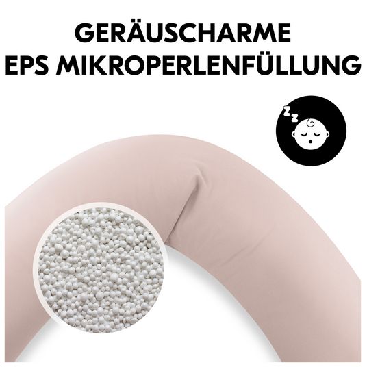 Hauck Schwangerschafts- und Stillkissen - Nurse N Care (190 cm Länge) - Smoky Pink