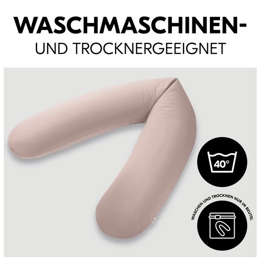 Hauck Schwangerschafts- und Stillkissen - Nurse N Care (190 cm Länge) - Smoky Pink