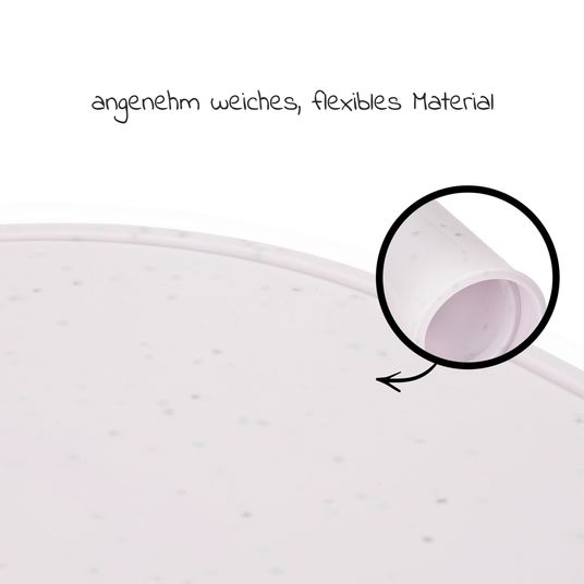Hauck Silikon Auflage für Alpha Essbrett (rutschhemmend und abwischbar) - Highchair Tray Mat - Beige Speckle