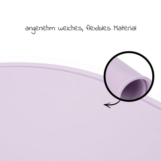 Hauck Silikon Auflage für Alpha Essbrett (rutschhemmend und abwischbar) - Highchair Tray Mat - Crab Lavender