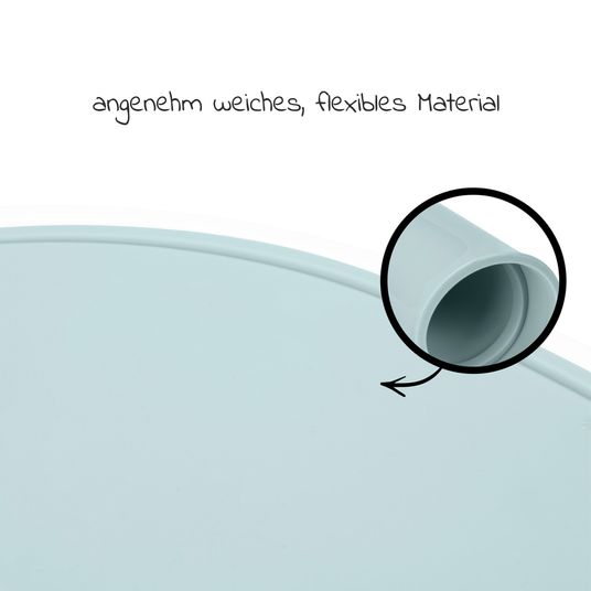 Hauck Silikon Auflage für Alpha Essbrett (rutschhemmend und abwischbar) - Highchair Tray Mat - Mint Fox
