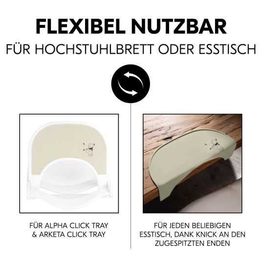 Hauck Silikon Auflage für Alpha Essbrett (rutschhemmend und abwischbar) - Highchair Tray Mat - Pooh - Dusty Beige