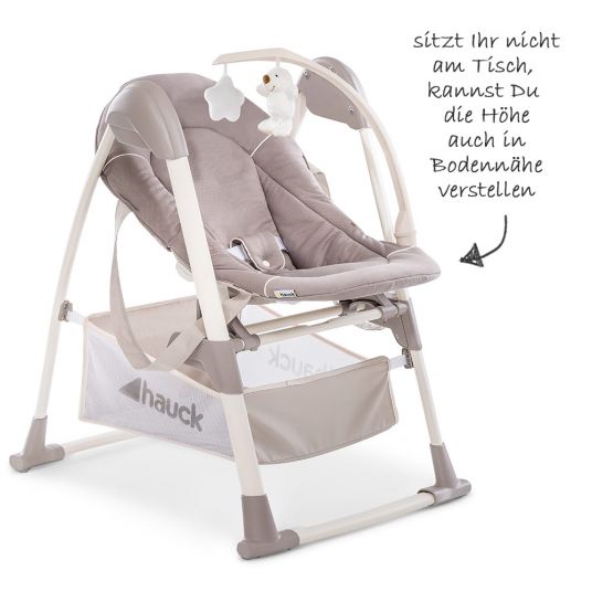 Hauck Sitn Relax 3in1 - Seggiolone dalla nascita, lettino e dondolo per bambini - Stretch Beige