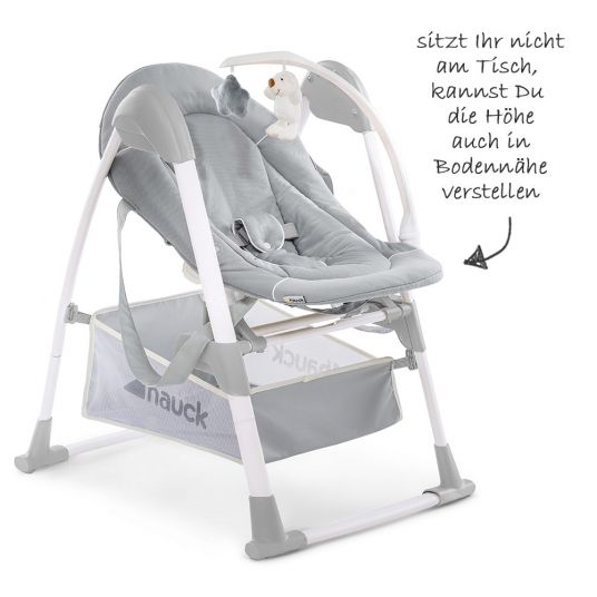 Hauck Sitn Relax 3in1 - Hochstuhl ab der Geburt, Babyliege und Wippe - Stretch Grey