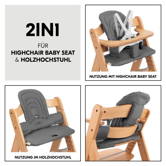 Hauck Sitzissen / Hochstuhlauflage für Highchair Baby Seat - Dark Grey