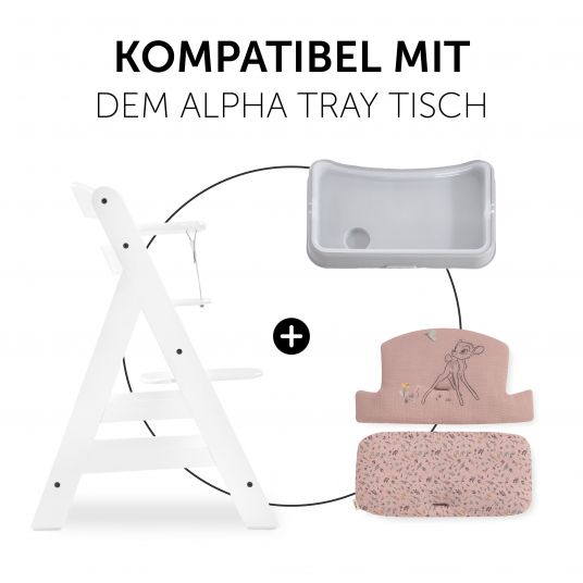 Hauck Sitzkissen / Hochstuhlauflage für Alpha Hochstuhl Highchair Pad Select - Disney - Bambi Rose