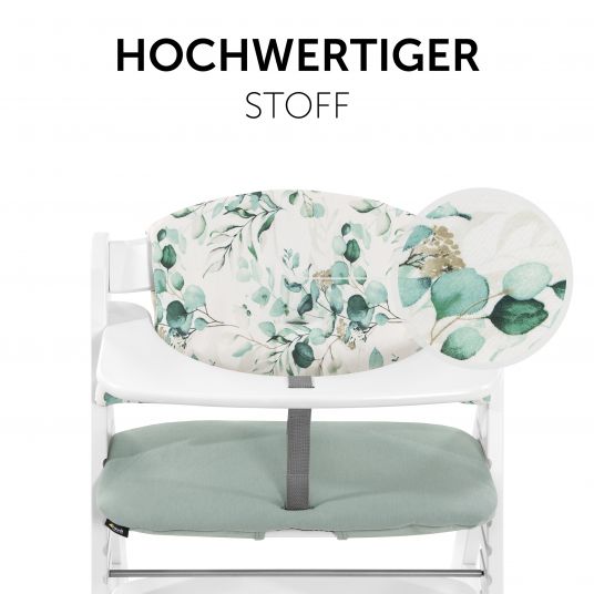 Hauck Sitzkissen / Hochstuhlauflage für Alpha Hochstuhl - Highchair Pad Select - Jersey Leaves Mint