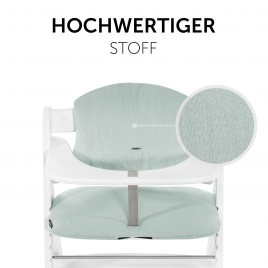 Hauck Sitzkissen / Hochstuhlauflage für Alpha Hochstuhl - Highchair Pad Select - Muslin Mint