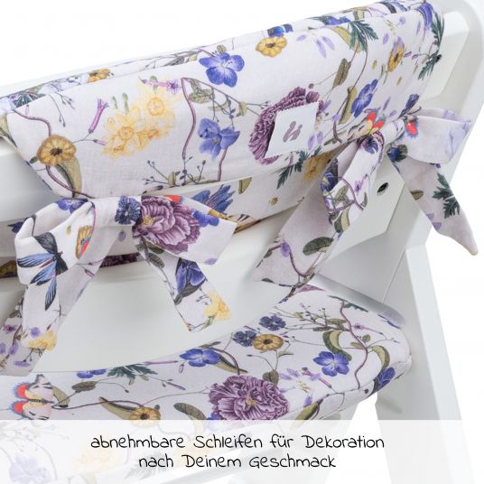 Hauck Sitzkissen / Hochstuhlauflage Highchair Pad für Alpha Plus Hochstuhl - Floral Beige