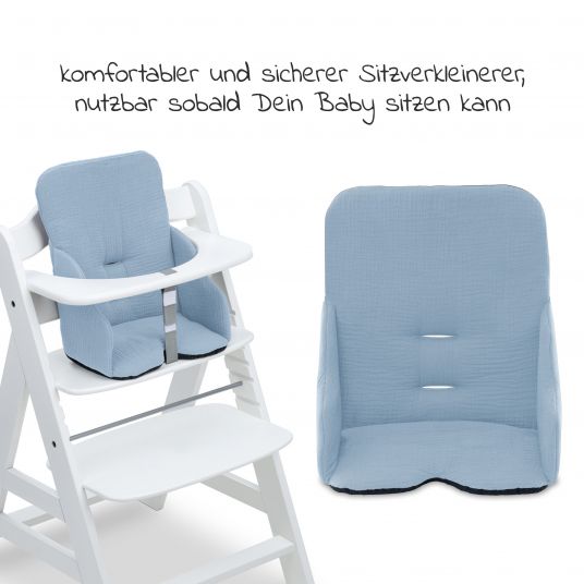 Hauck Seat Reducer / Seat Cushion Highchair Baby Pad for Alpha Plus High Chair - Dusty Blue