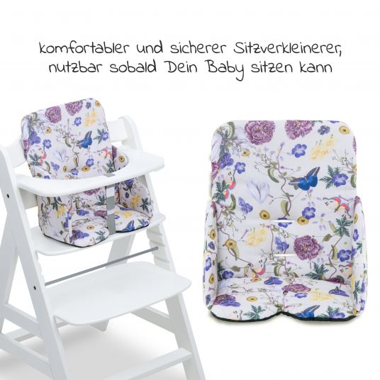 Hauck Sitzverkleinerer / Sitzkissen Highchair Baby Pad für Alpha Plus Hochstuhl - Floral Beige