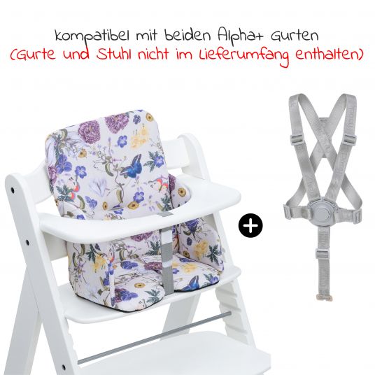 Hauck Seat Reducer / Seat Cushion Highchair Baby Pad for Alpha Plus High Chair - Floral Beige