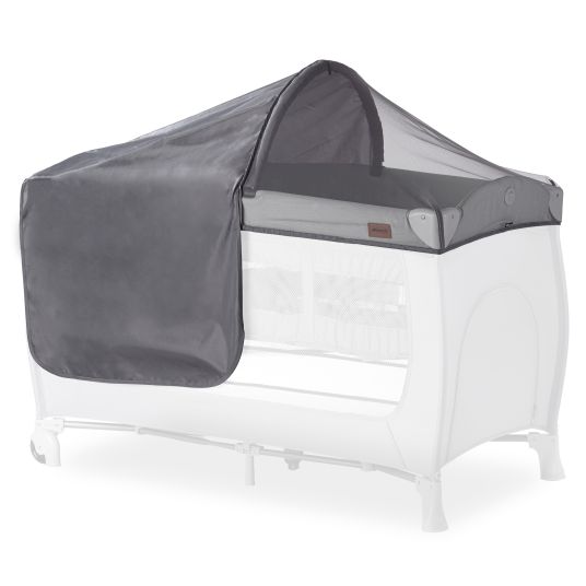 Hauck Sun protection, darkening & mosquito net for travel beds - 3in1 Travel Bed Canopy - Grey