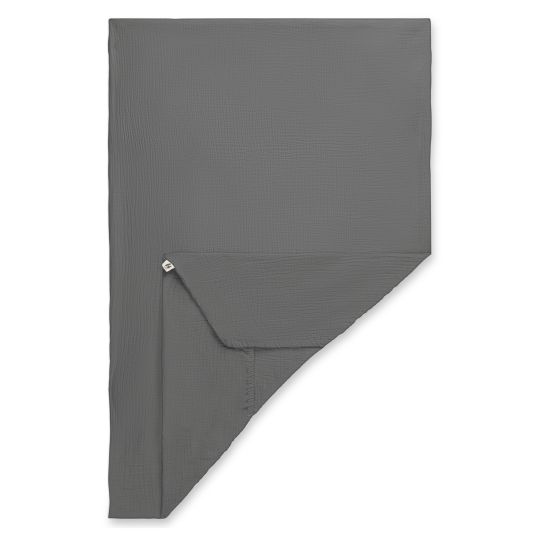 Hauck Spannbettlaken für Reisebetten & Matratzen mit 60 x 120 cm - Dark Grey