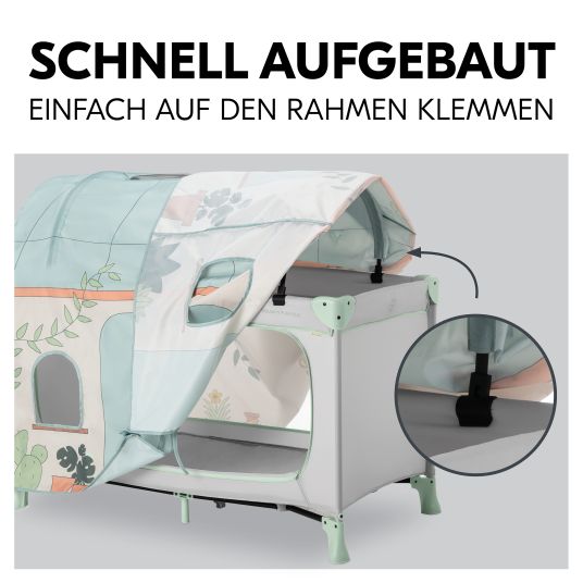 Hauck Spielzelt für Reisebett Travel Bed Cover - Plants