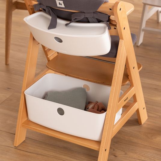 Hauck Storage boxes for Alpha high chair - set of 2 (large and small box) - White / Weiß