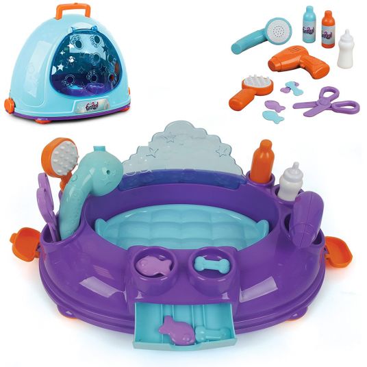 Hauck Toys for Kids FurReal Beauty Salon Grooming Box For Soft Toy - Purple Blue