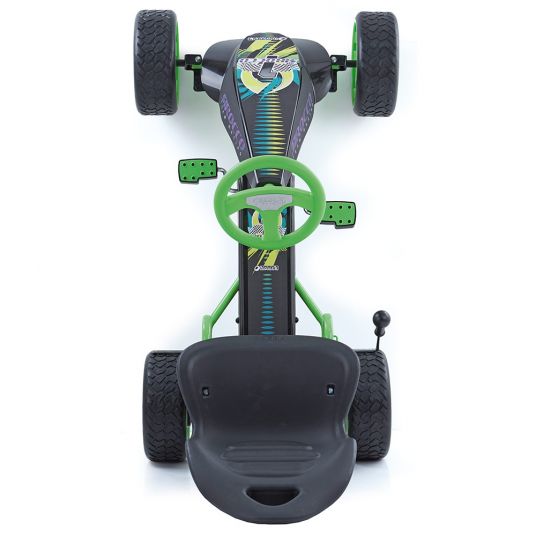 Hauck Toys for Kids Go-kart Sirocco - con ruota libera, sedile regolabile, ruote con cuscinetti a sfera e pneumatici EVA - Verde