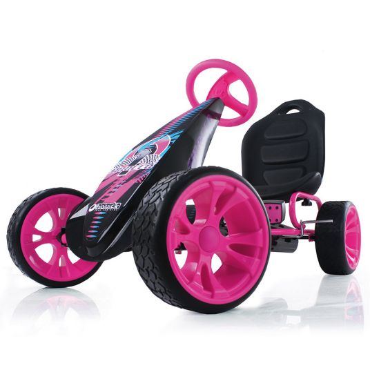 Hauck Toys for Kids Go-kart Sirocco - con ruota libera, sedile regolabile, ruote con cuscinetti a sfera e pneumatici EVA - Rosa