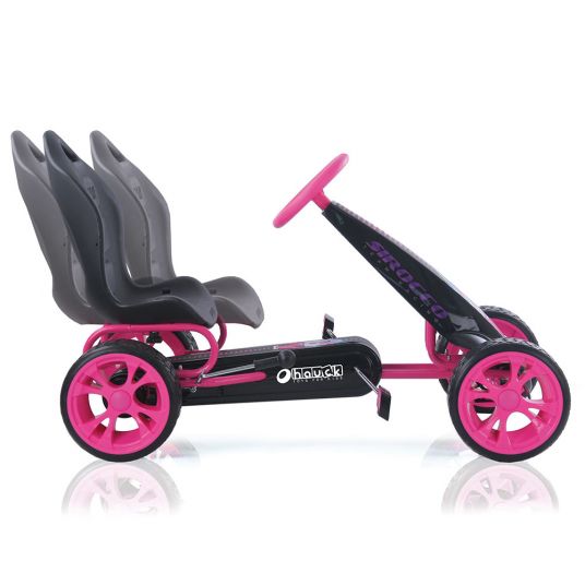 Hauck Toys for Kids Gokart Sirocco - mit Freilauf, verstellbarem Schalensitz, kugelgelagerte Räder mit EVA Reifen - Pink
