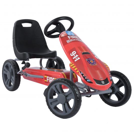 Hauck Toys for Kids Gokart & Tretauto Speedster Fireworkers mit verstellbarem Schalensitz (4-8 Jahre)