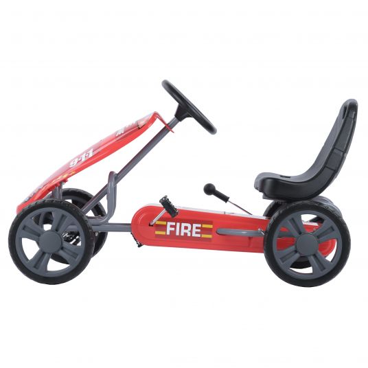 Hauck Toys for Kids Go-kart e auto a pedali Speedster Fireworkers con sedile regolabile (4-8 anni)