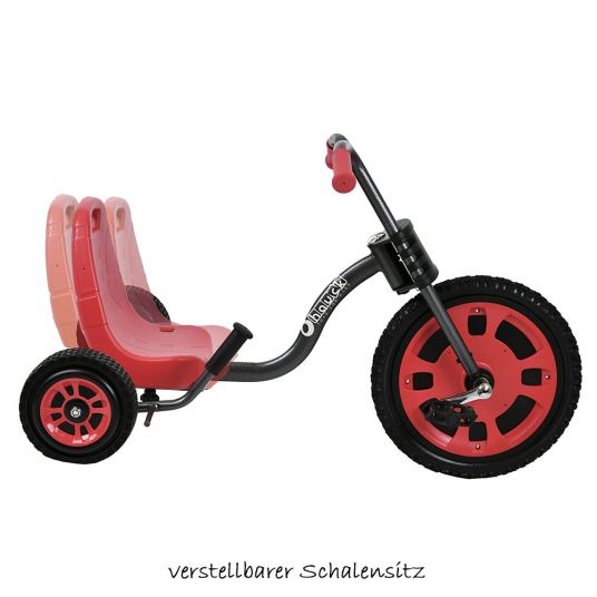 Hauck Toys for Kids Gokart Typhoon - Dreirad Chopper / Trike - Black Red