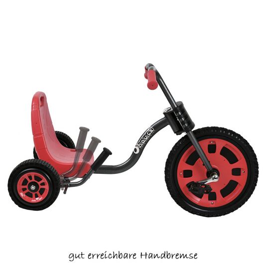 Hauck Toys for Kids Gokart Typhoon - Dreirad Chopper / Trike - Black Red