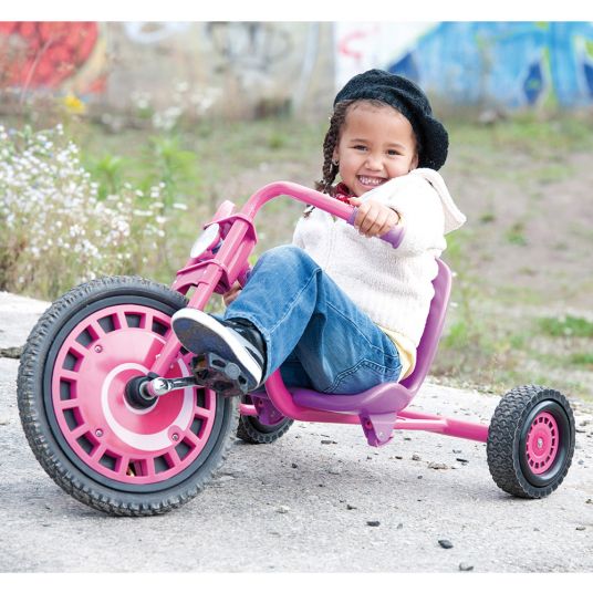 Hauck Toys for Kids Gokart Typhoon - Dreirad Chopper / Trike - Pink Purple