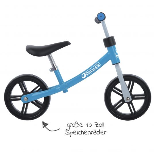 Hauck Toys for Kids Bicicletta da corsa - Eco Rider con ruote da 10 pollici (da 2 anni) - Blu