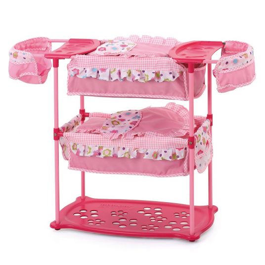 Hauck Toys for Kids Mini Zwillings-Station für Puppen - Spring Pink