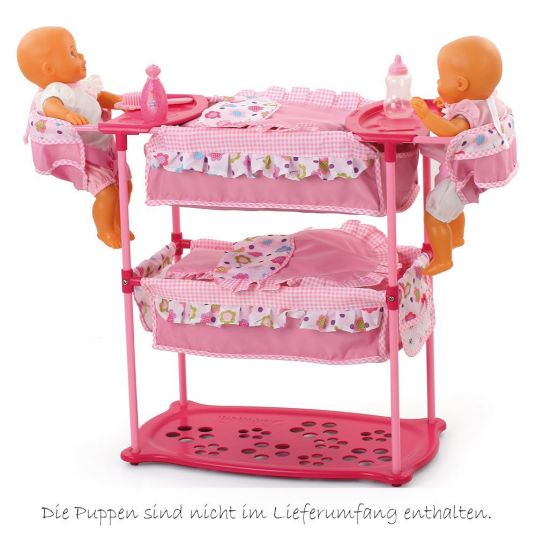 Hauck Toys for Kids Mini stazione gemellare per bambole - Rosa Primavera