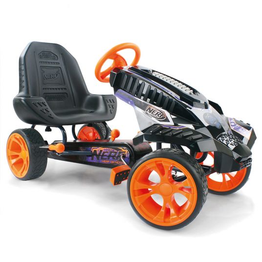Hauck Toys for Kids Nerf Battle Racer - Go-kart / pedal car with Nerf Blaster holding consoles