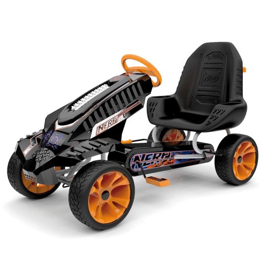 Hauck Toys for Kids Nerf Battle Racer - Gokart / Tretauto mit Nerf Blaster Haltekonsolen