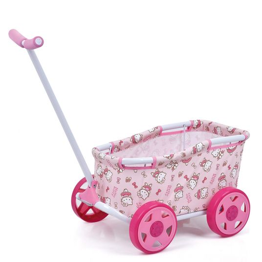 Hauck Toys for Kids Dolls Roll Cart Caddy Mini - Hello Kitty - Pink