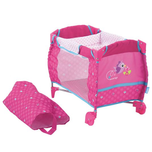 Hauck Toys for Kids Doll travel bed set incl. changing top and transport bag - Birdie