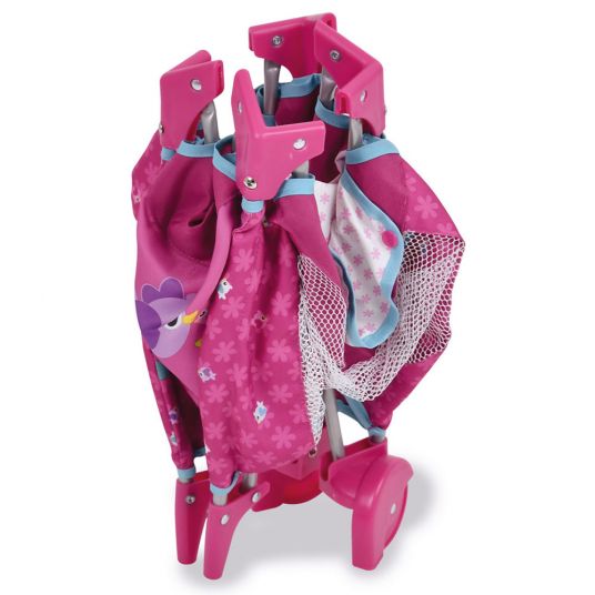 Hauck Toys for Kids Set lettino da viaggio per bambole con fasciatoio e borsa per il trasporto - Birdie