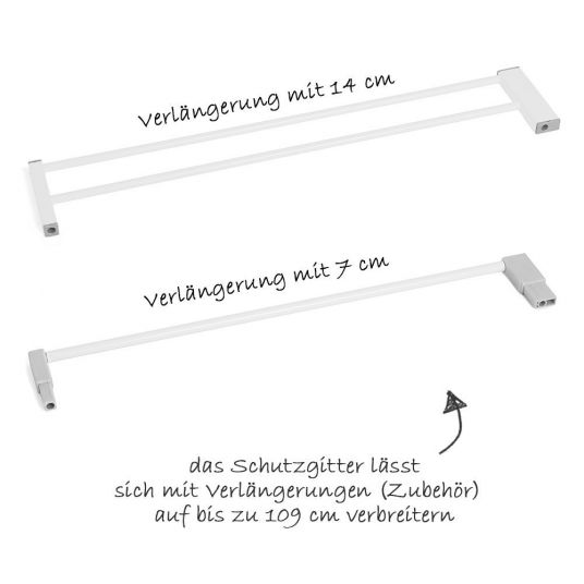 Hauck Tür- & Treppenschutzgitter Squeeze Handle Safety Gate 75 - 81 cm