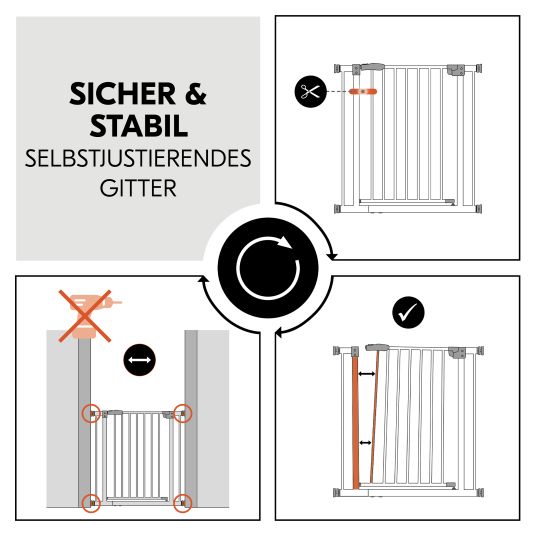 Hauck Door safety gate Clear Step Autoclose 2 - White