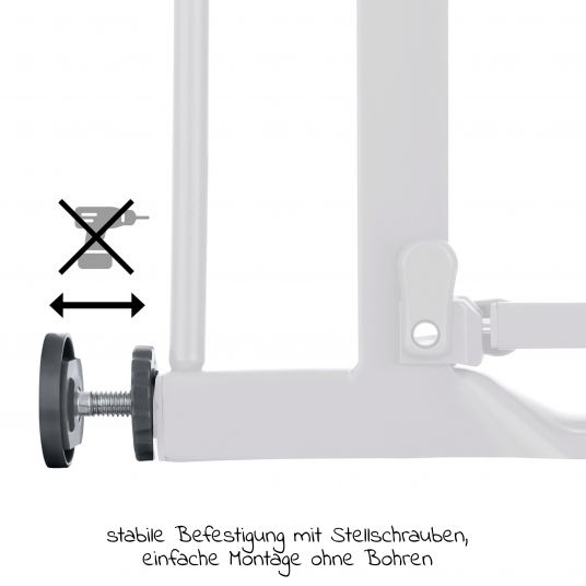 Hauck Protezione per porta con estensione Clear Step Autoclose 2 Set + 21 cm - Grigio scuro