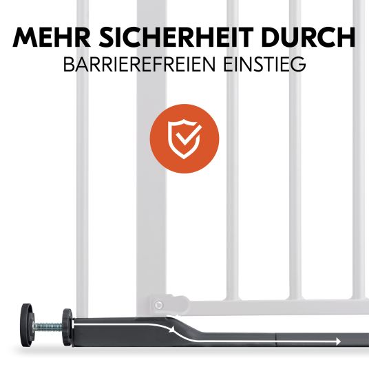 Hauck Türschutzgitter / Treppenschutzgitter Clear Step 2 (75-80 cm) - Dark Grey