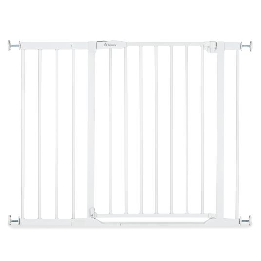 Hauck Door safety gate / stair gate Clear Step 2 (75-80 cm) incl. 21 cm extension - White