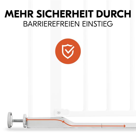 Hauck Türschutzgitter / Treppenschutzgitter Clear Step 2 (75-80 cm) - White