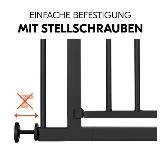 Hauck Türschutzgitter / Treppenschutzgitter Open N Stop 2 (75-80 cm) - Black